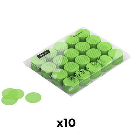 MAGIC FX Slowfall confetti rond papier bio Vert clair 55 mm (Pack de 10)