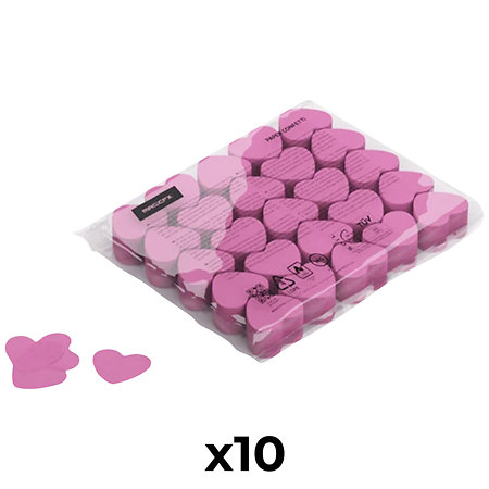MAGIC FX Slowfall confetti Cœur papier bio Rose 55 mm (Pack de 10)