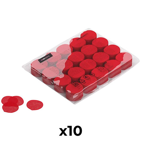 MAGIC FX Slowfall confetti Pétale de rose papier bio Rouge 55 mm (Pack de 10)