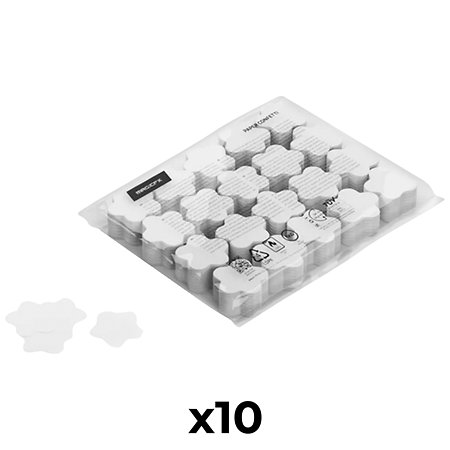 MAGIC FX Slowfall confetti Fleur papier bio Blanc 55 mm (Pack de 10)