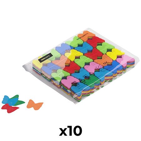 MAGIC FX Slowfall confetti Papillon papier bio Multicolore 55 mm (Pack de 10)