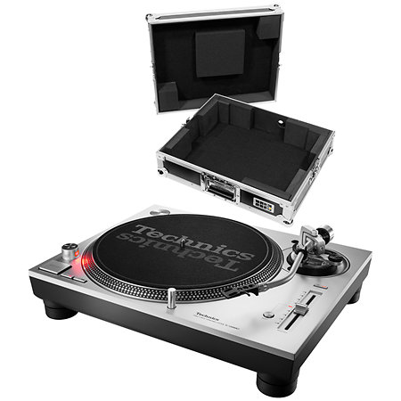 Technics Pack SL 1200 MK7 EG Silver + Flight trolley