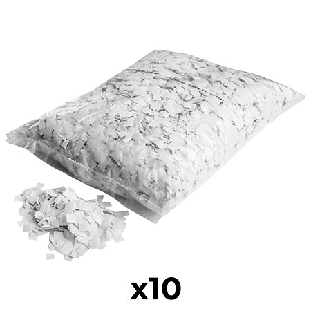 MAGIC FX Slowfall confetti Neige papier bio Blanc 10 x 10 mm (Pack de 10)