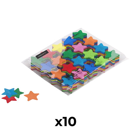 MAGIC FX Slowfall confetti étoiles papier bio Multicolore 55 mm (Pack de 10)