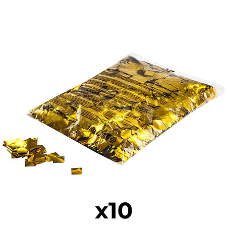 MAGIC FX Confetti carré PVC Doré 17 x 17 mm (Pack de 10)