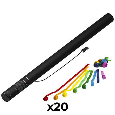 MAGIC FX Electric Cannon Stream Multicolore 80 cm (Pack de 20)