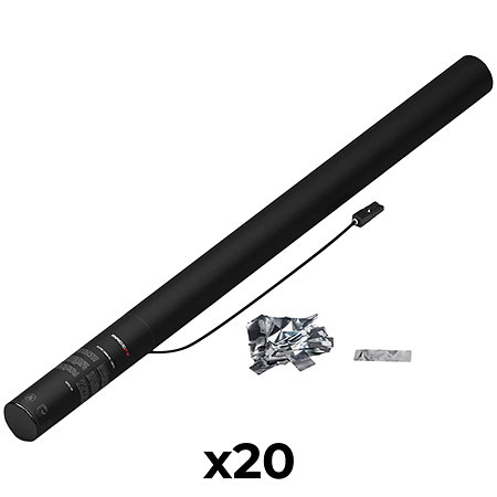 MAGIC FX Electric Cannon Confetti Silver Metallic 80 cm (Pack de 20)