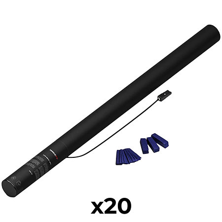 MAGIC FX Electric Cannon Confetti Bleu foncé 80 cm (Pack de 20)