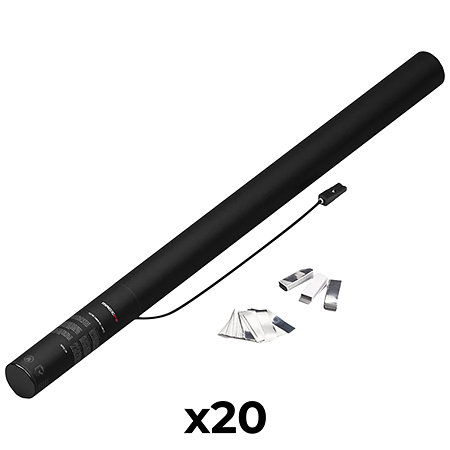 MAGIC FX Electric Cannon Confetti Blanc/argenté 80 cm (Pack de 20)