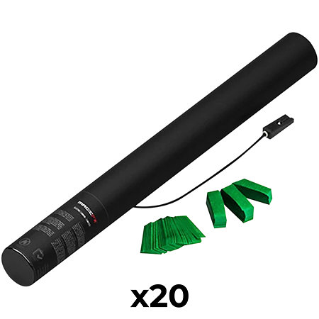 MAGIC FX Electric Cannon Confetti Vert foncé 50 cm (Pack de 20)