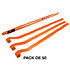 Streamers papier Orange 10 m x 2,5 cm (Pack de 50) MAGIC FX