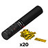 Handheld Cannon Confetti Gold Metallic 28 cm (Pack de 20) MAGIC FX