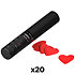 Handheld Cannon Confetti Red Hearts 28 cm (Pack de 20) MAGIC FX