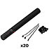Handheld Cannon Streamers Noir 50 cm (Pack de 20) MAGIC FX