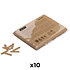 Slowfall confetti rectangles Marron 55 x 17 mm (Pack de 10) MAGIC FX