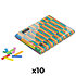 Slowfall confetti rectangles Multicolore 55 x 17 mm (Pack de 10) MAGIC FX