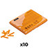 Slowfall confetti rectangles Orange 55 x 17 mm (Pack de 10) MAGIC FX