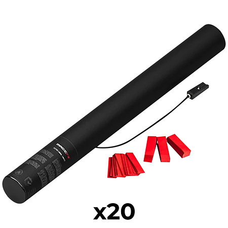 MAGIC FX Electric Cannon Confetti Rouge 50 cm (Pack de 20)