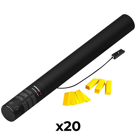 MAGIC FX Electric Cannon Confetti Jaune 50 cm (Pack de 20)