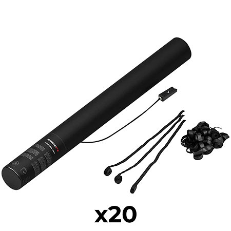 MAGIC FX Electric Cannon Streamers Noir 50 cm (Pack de 20)