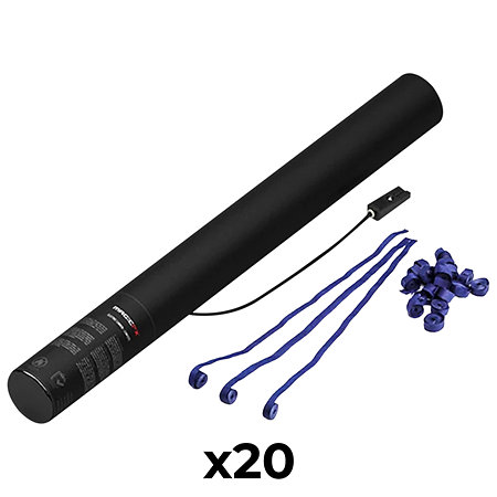 MAGIC FX Electric Cannon Streamers Bleu foncé 50 cm (Pack de 20)