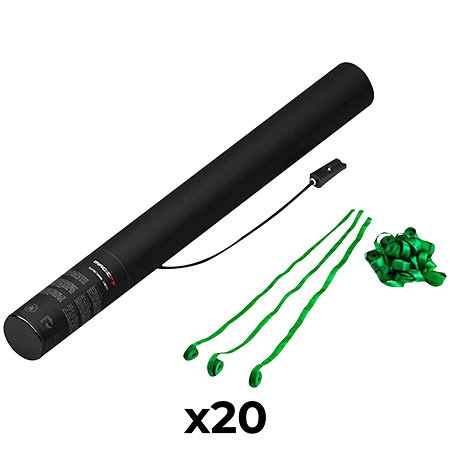 MAGIC FX Electric Cannon Streamers Vert foncé 50 cm (Pack de 20)