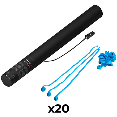 MAGIC FX Electric Cannon Streamers Bleu clair 50 cm (Pack de 20)