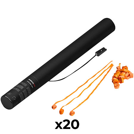 MAGIC FX Electric Cannon Streamers Orange 50 cm (Pack de 20)
