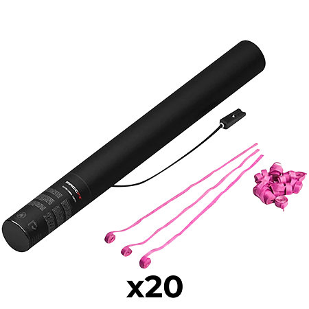 MAGIC FX Electric Cannon Streamers Rose 50 cm (Pack de 20)