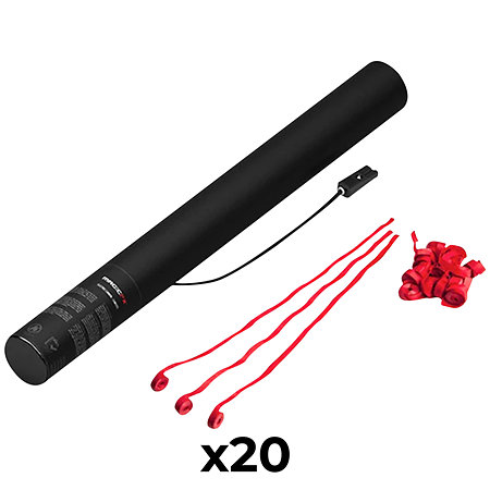 MAGIC FX Electric Cannon Streamers Rouge 50 cm (Pack de 20)