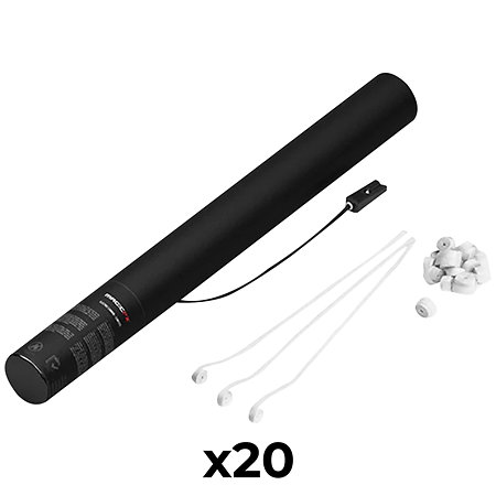 MAGIC FX Electric Cannon Streamers Blanc 50 cm (Pack de 20)