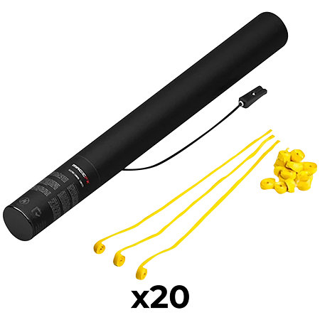 MAGIC FX Electric Cannon Streamers Jaune 50 cm (Pack de 20)