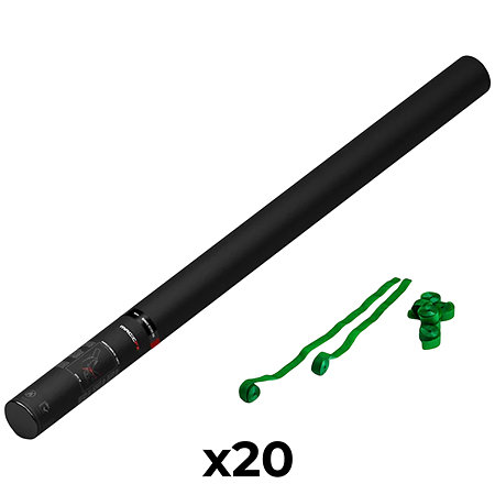 MAGIC FX Handheld Cannon Streamers Vert foncé 80 cm (Pack de 20)