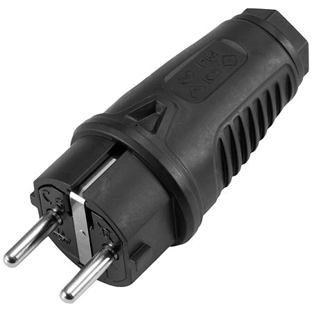 PC ELECTRIC Safety Plug Rubber bk