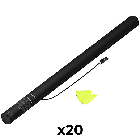 MAGIC FX Electric Cannon Confetti Jaune fluo 80 cm (Pack de 20)