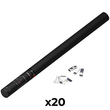 MAGIC FX Handheld Cannon Confetti Blanc/argenté 80 cm (Pack de 20)
