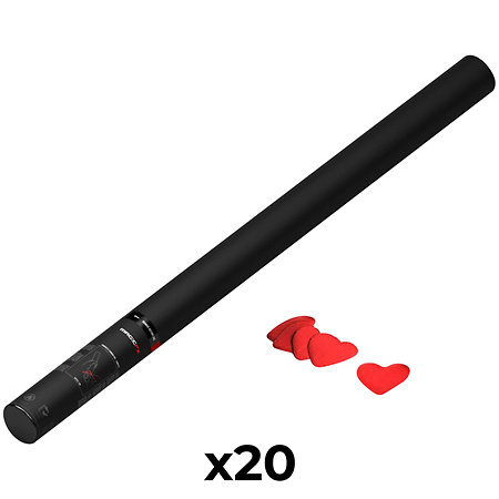 MAGIC FX Handheld Cannon Confetti Red Hearts 80 cm (Pack de 20)