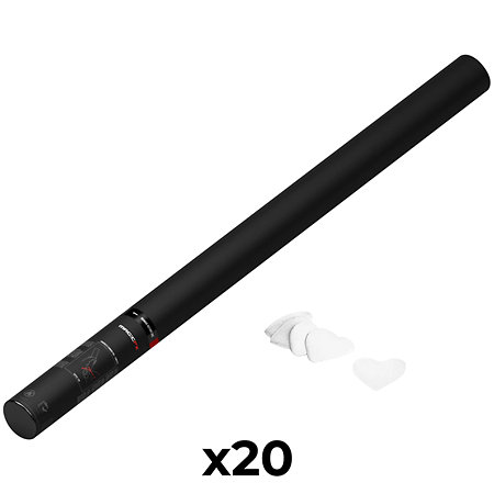 MAGIC FX Handheld Cannon Confetti White Hearts 80 cm (Pack de 20)