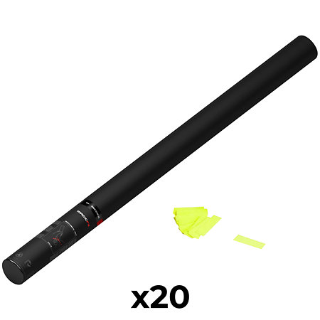 MAGIC FX Handheld Cannon Confetti Jaune fluo 80 cm (Pack de 20)