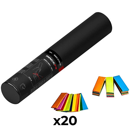 MAGIC FX Handheld Cannon Confetti Multicolore 28 cm (Pack de 20)