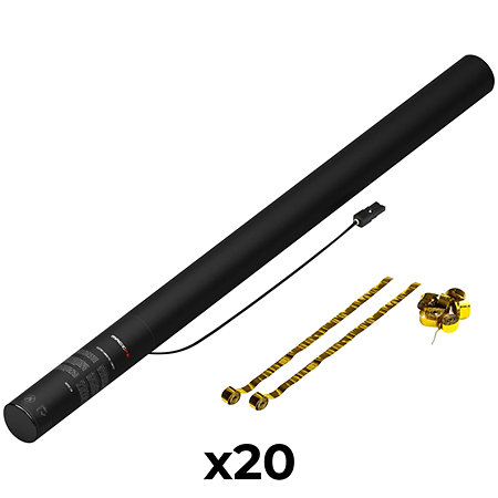 MAGIC FX Electric Cannon Streamers Gold Metallic 80 cm (Pack de 20)