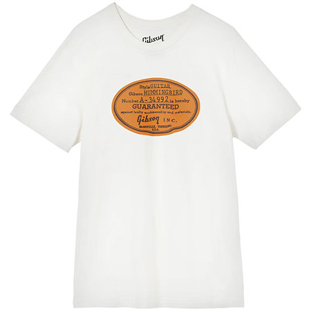 Gibson T-shirt Acoustic Label White XL