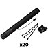 Electric Cannon Streamers Noir 50 cm (Pack de 20) MAGIC FX