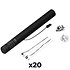 Electric Cannon Streamers Blanc/argenté 50 cm (Pack de 20) MAGIC FX