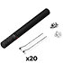Handheld Cannon Streamers Blanc/argenté 50 cm (Pack de 20) MAGIC FX