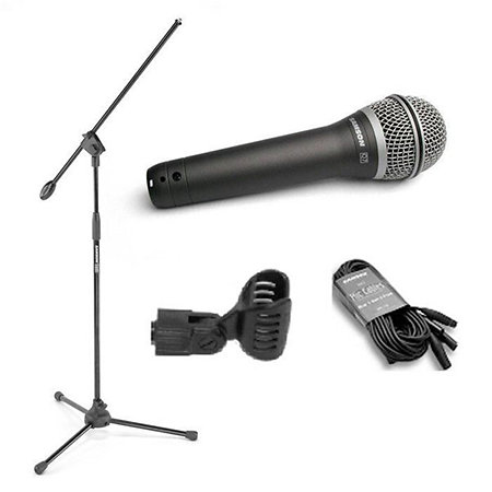 Boom Stand Cable and Bag Clip Samson Q7VP Complete Dynamic Mic System with Q7 Mic 