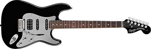 Stratocaster - Black and Chrome - Hss Squier by FENDER