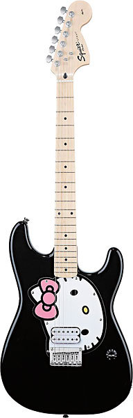 Hello Kitty Stratocaster - Black Squier by FENDER