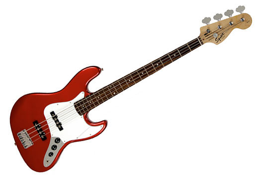 Affinity Jazz Bass - Metallic Red Squier by FENDER