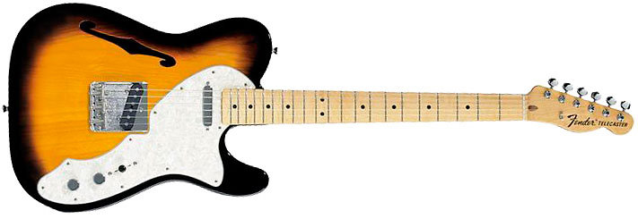 Fender 69 Telecaster Thinline - Sunburst 2 tons
